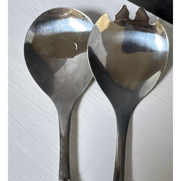 Portmeirion Botanic Garden Set of 2 Salad Servers Flowers Butterfly Utensils - Picture 5 of 14